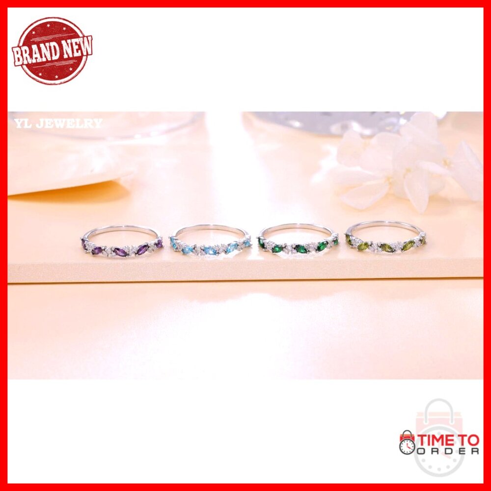 Sterling Silver Stackable Eternity Ring Halo Crea… - image 7